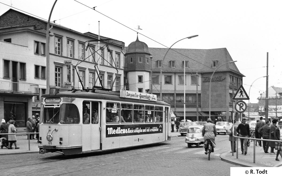 Historische Straßenbahnaufnahme Geschichte der Straßenbahn in Mainz