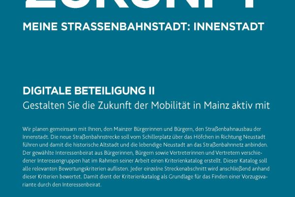 Kriterienkatalog zum Straßenbahnausbau in der Innenstadt I Seite 1